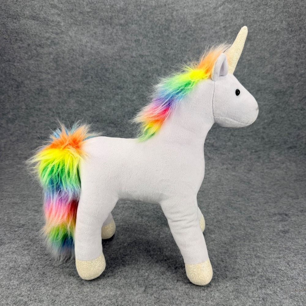 GUND Rainbow Unicorn Plush White Stuffed Animal 15" Magical Pony Soft Toy